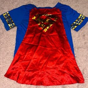 Women’s Caped Superhero Top- Jrs Medium